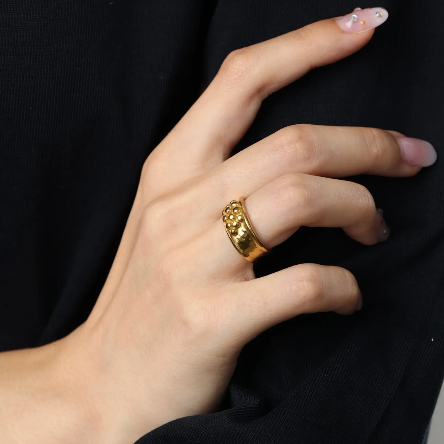 TIMI OF SWEDEN Iben statement ring justerbar sølv