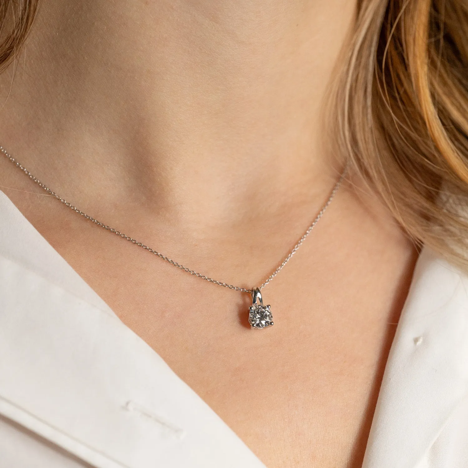 Sisi Copenhagen Prong Solitaire diamantvedhæng 1,0 ct hvidguld