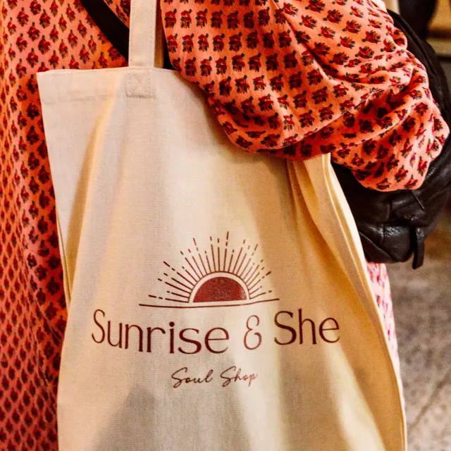 Sunshine & She Luksus Mulepose bomuld 39x41cm økologisk