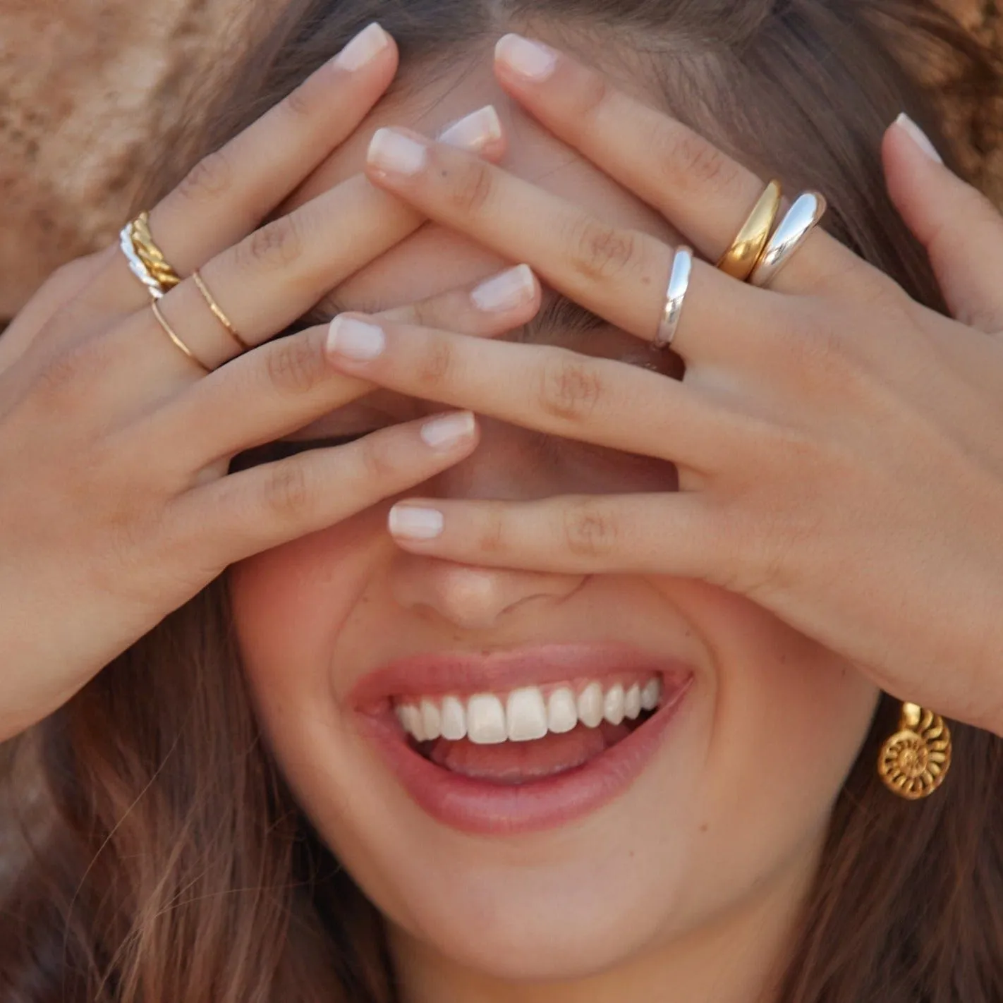 Orelia LUXE Domed ring sølv vandfast