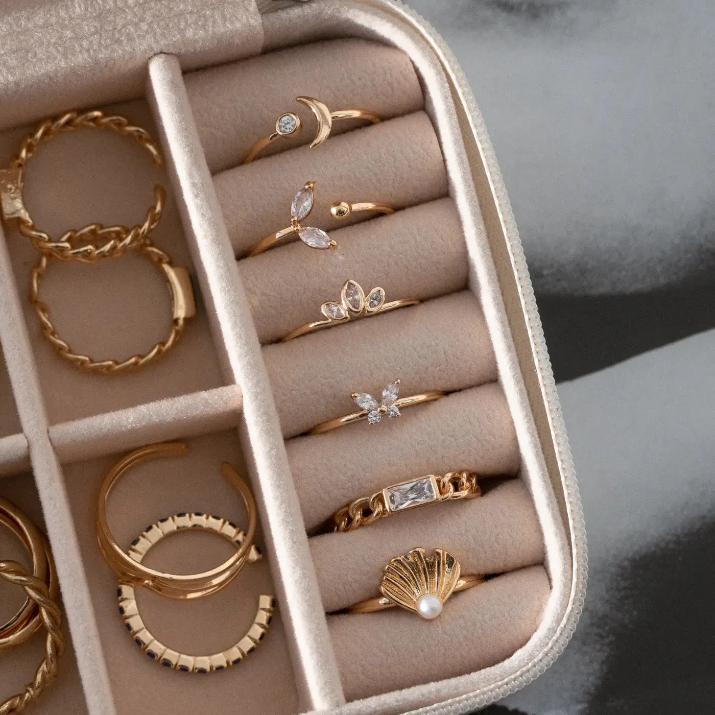 TIMI OF SWEDEN Aria ring forgyldt guld med perle