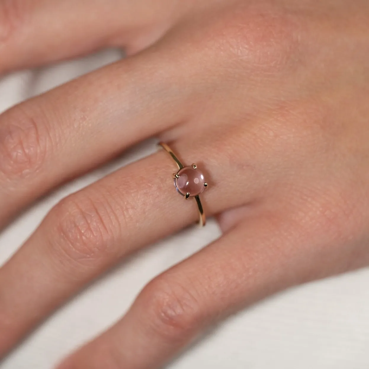 Sisi Copenhagen Gabi Purple Amethyst solid gold ring lilla