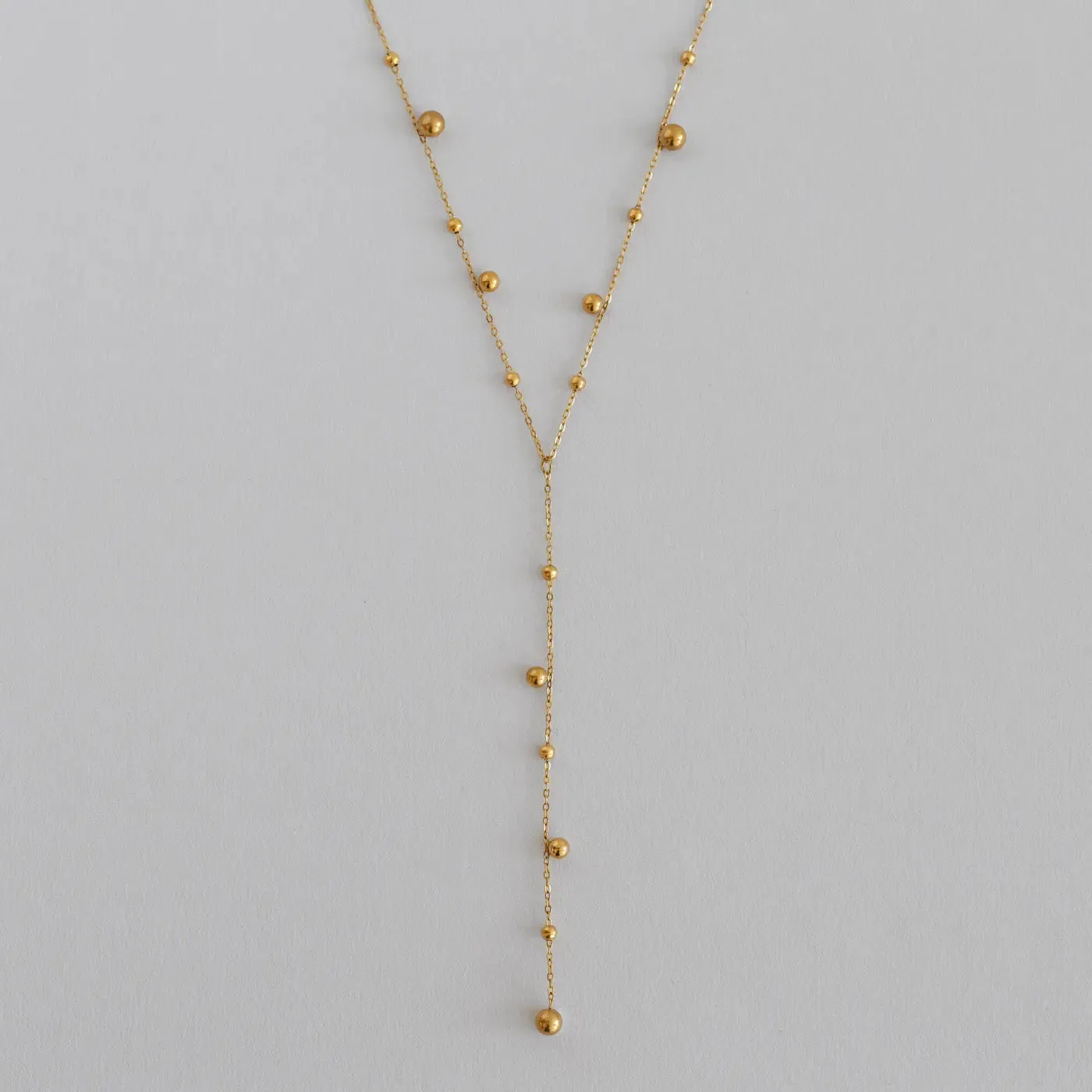 TIMI OF SWEDEN Klara halskæde lariat guld 42 cm