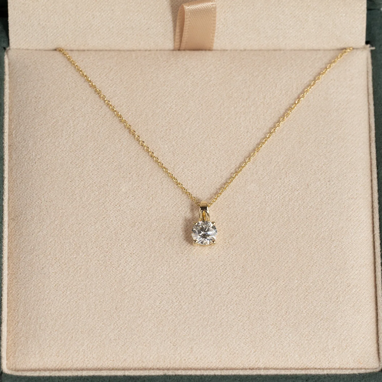 Sisi Copenhagen Prong Solitaire vedhæng guld 0,5 ct lab