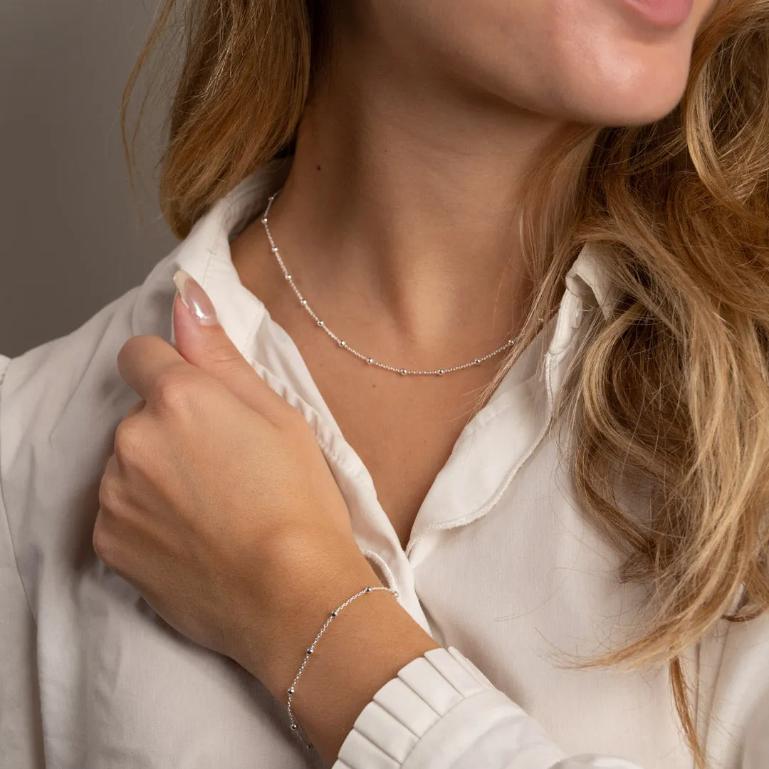 Sisi Copenhagen Alfa smykkesæt sølv 42 cm armbånd