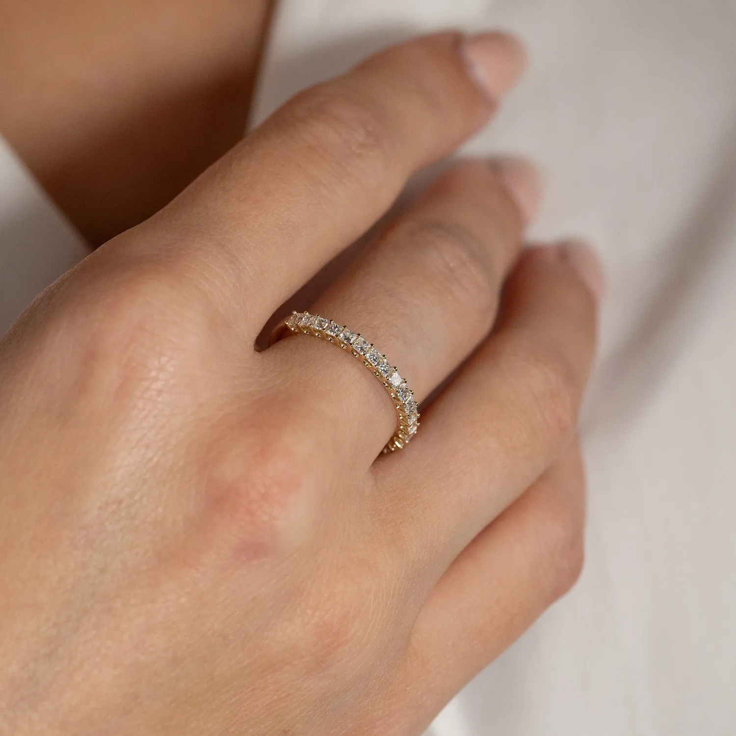 Sisi Copenhagen Princess-Cut alliance ring guld 0,5 ct