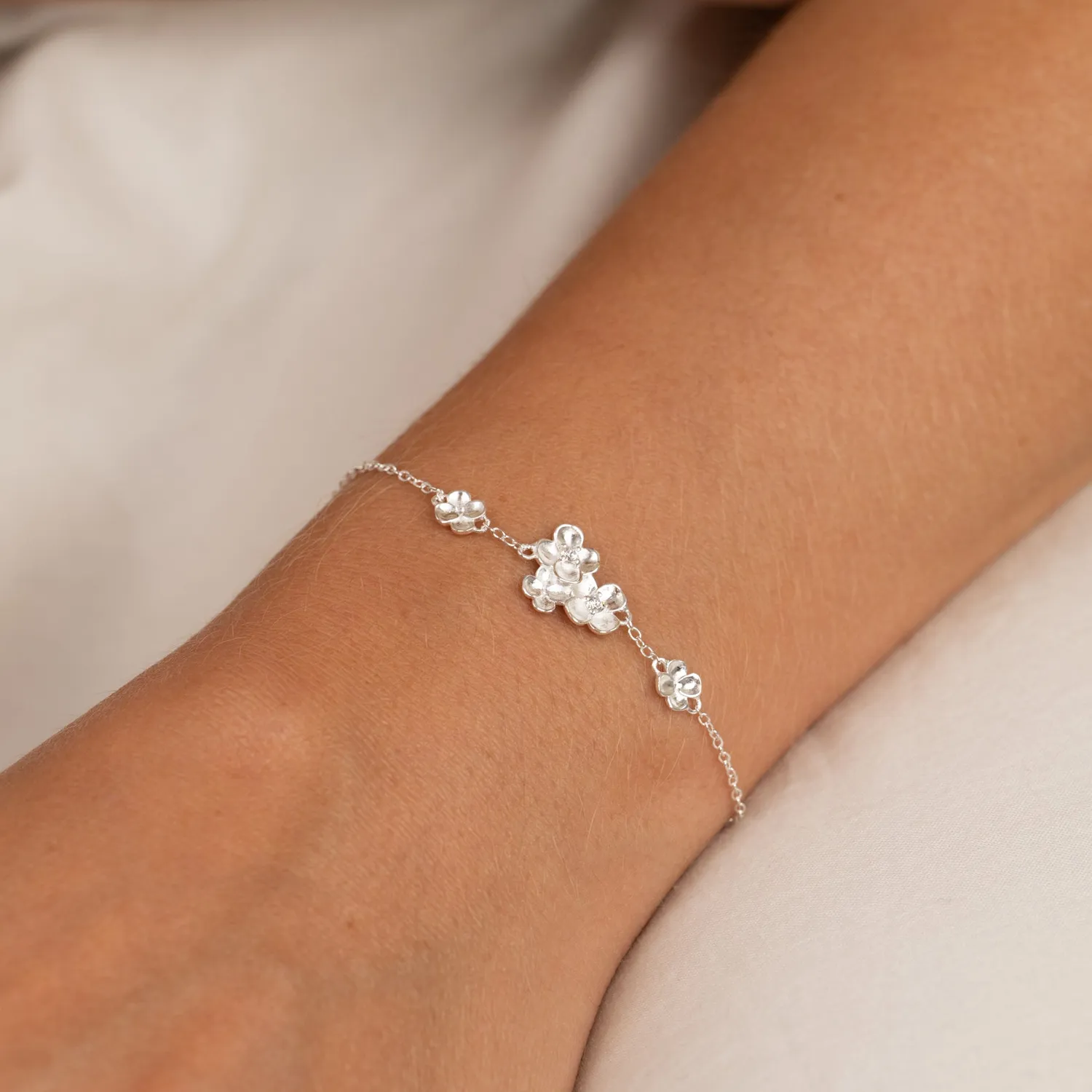 Sisi Copenhagen Flora Crystal armbånd sølv zirkonia