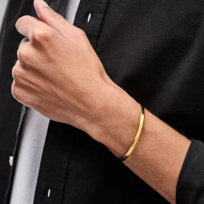 Orelia Simple Metal Cuff armbånd guld rustfrit stål