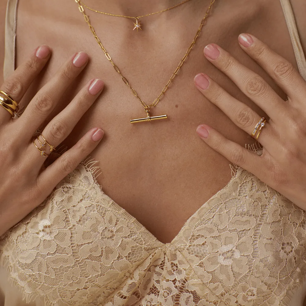 Orelia Celestial Open Caged ring guld justerbar