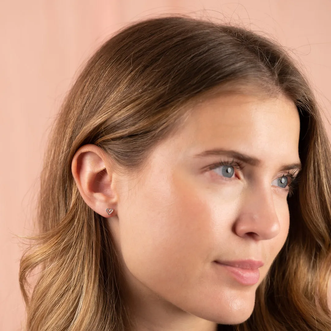 Sisi Copenhagen Amara Silver Stud øreringe hjerte sølv