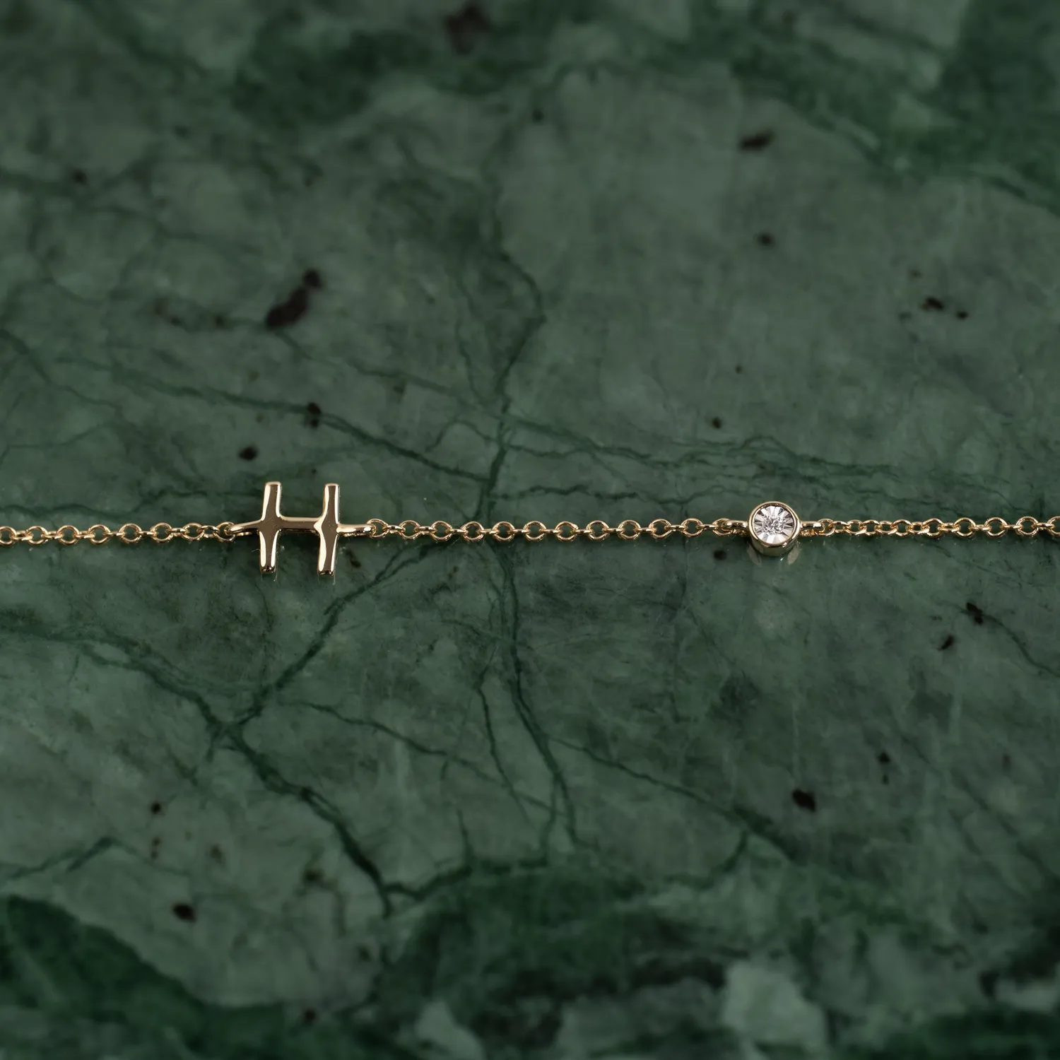 Sisi Copenhagen Letter Lab-Diamond armbånd guld 0,01 ct