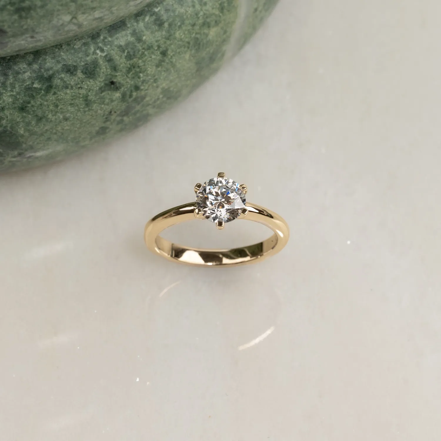 Sisi Copenhagen Classic Solitaire diamantring guld 0,5 ct