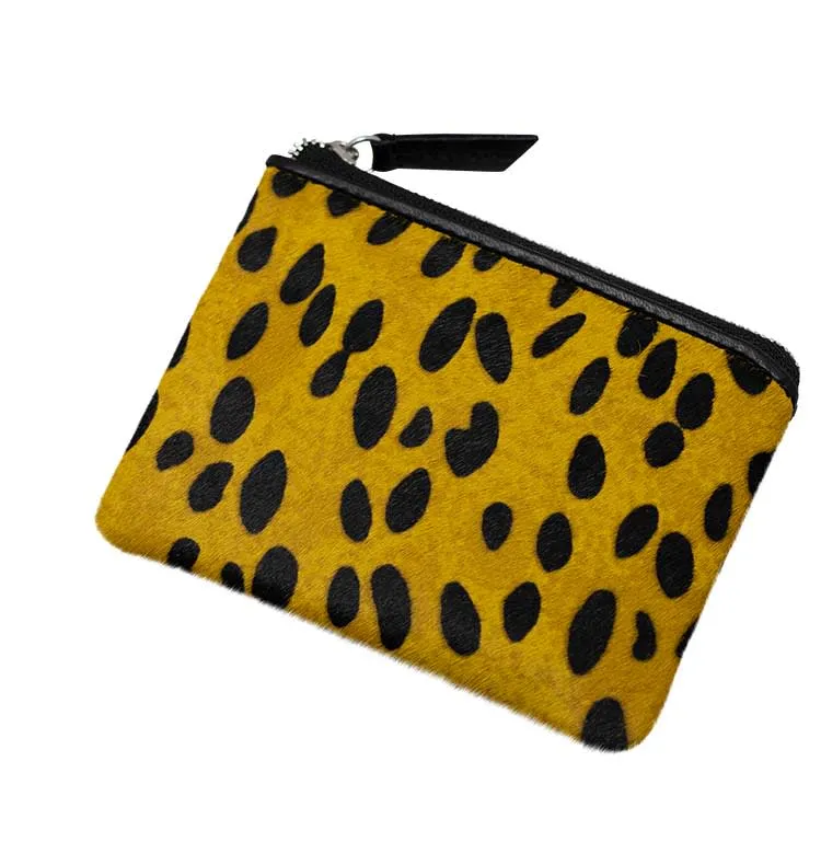 Wos Keeper Leopard pung i læder 13,5 cm