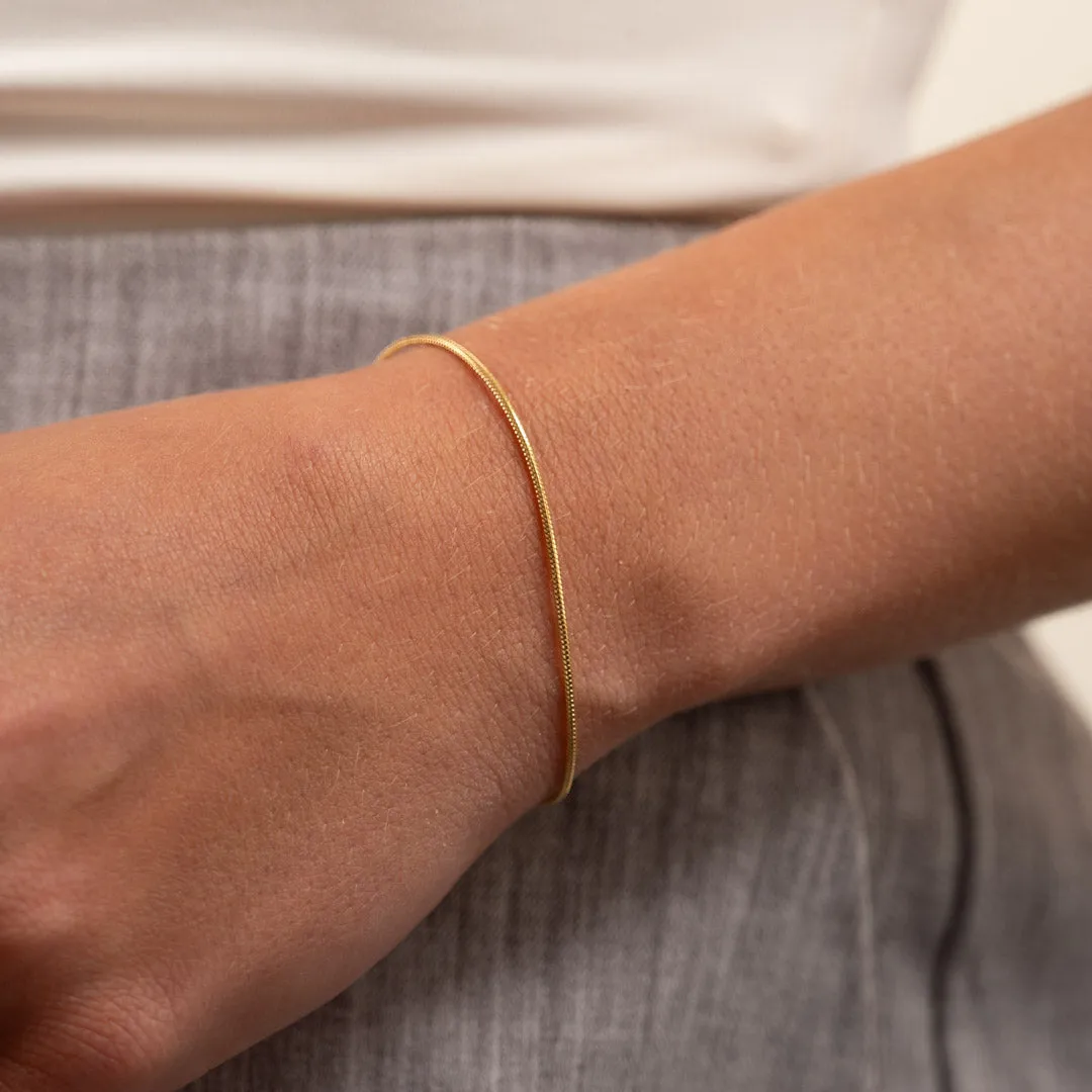 Sisi Copenhagen Cornelia armbånd forgyldt sølv 19,5 cm