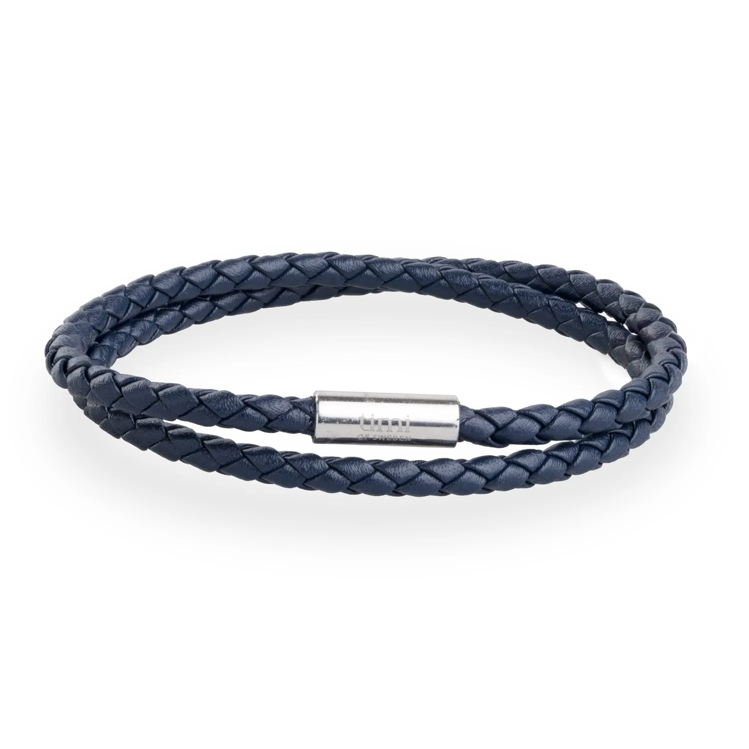 TIMI OF SWEDEN Kim reb armbånd mørkeblå stål 42 cm