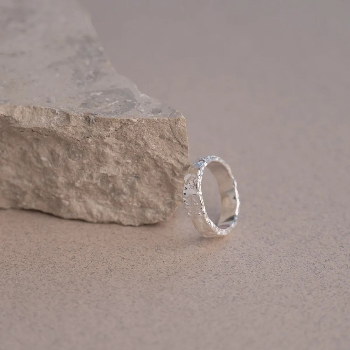 Sisi Copenhagen Elma Medium ring sølv 5 mm rå