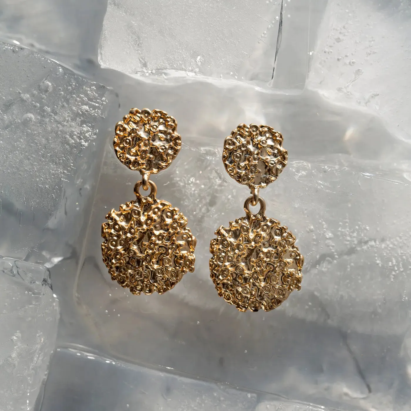 TIMI OF SWEDEN Vintage Statement øreringe guld messing