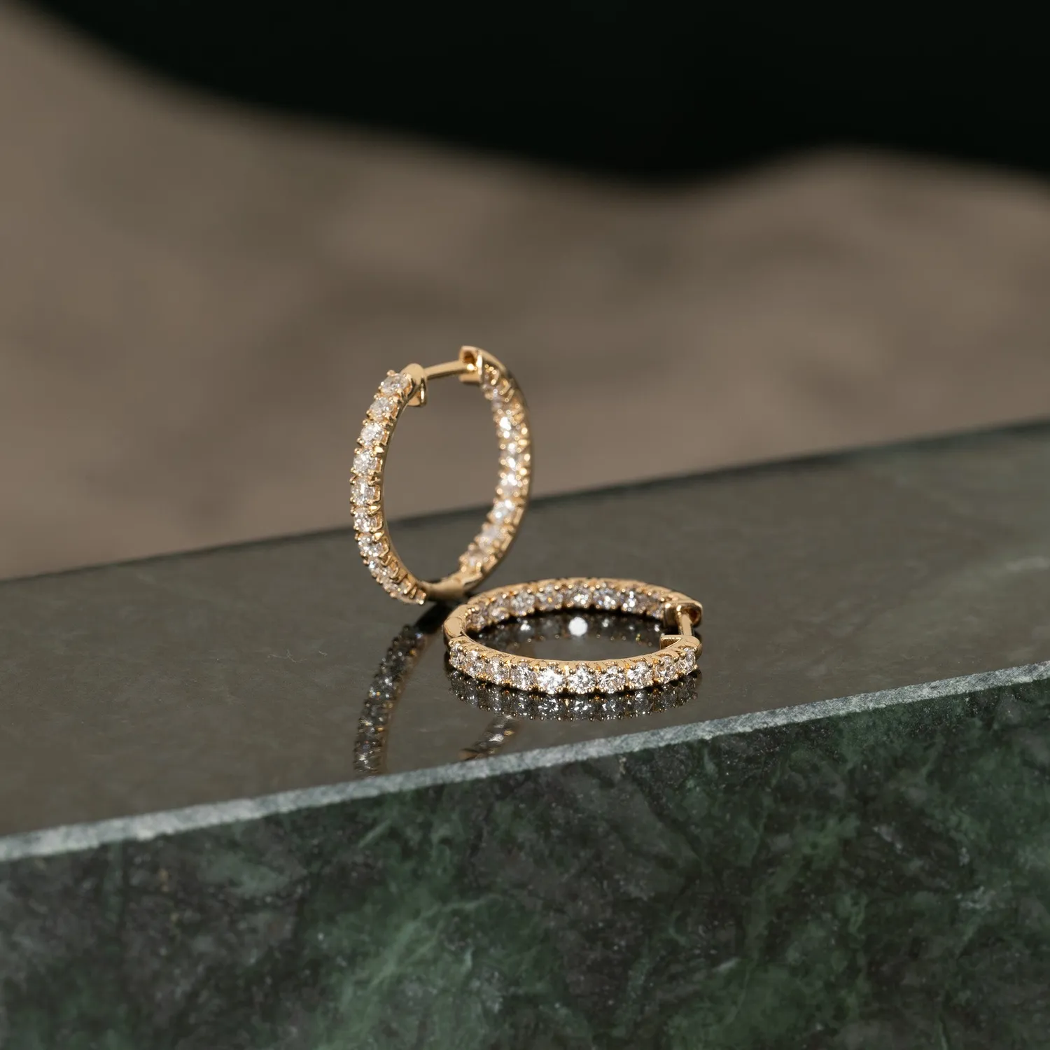 Sisi Copenhagen Double Set creoler 14 kt guld 1,0 ct