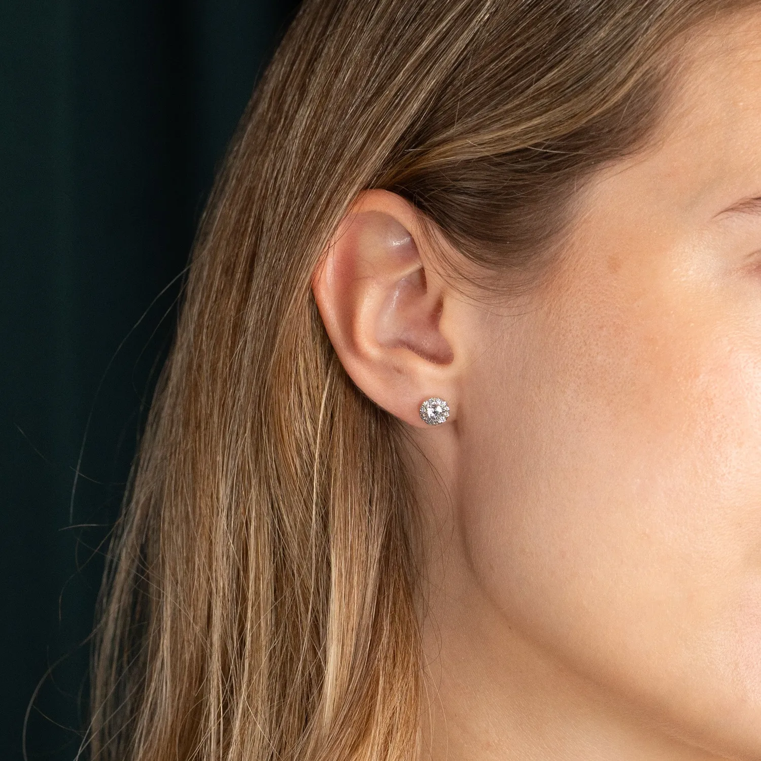 Sisi Copenhagen Halo diamantørestikker 1,0 ct hvidguld