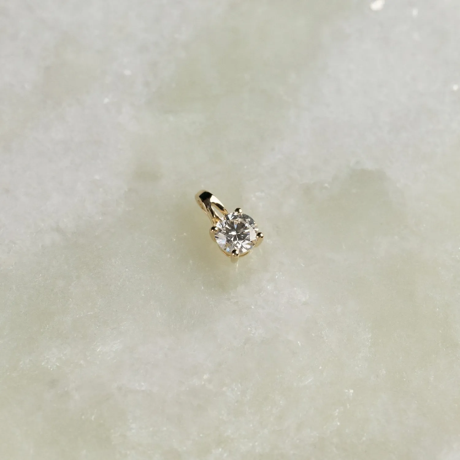 Sisi Copenhagen Prong Solitaire lab-diamond vedhæng guld