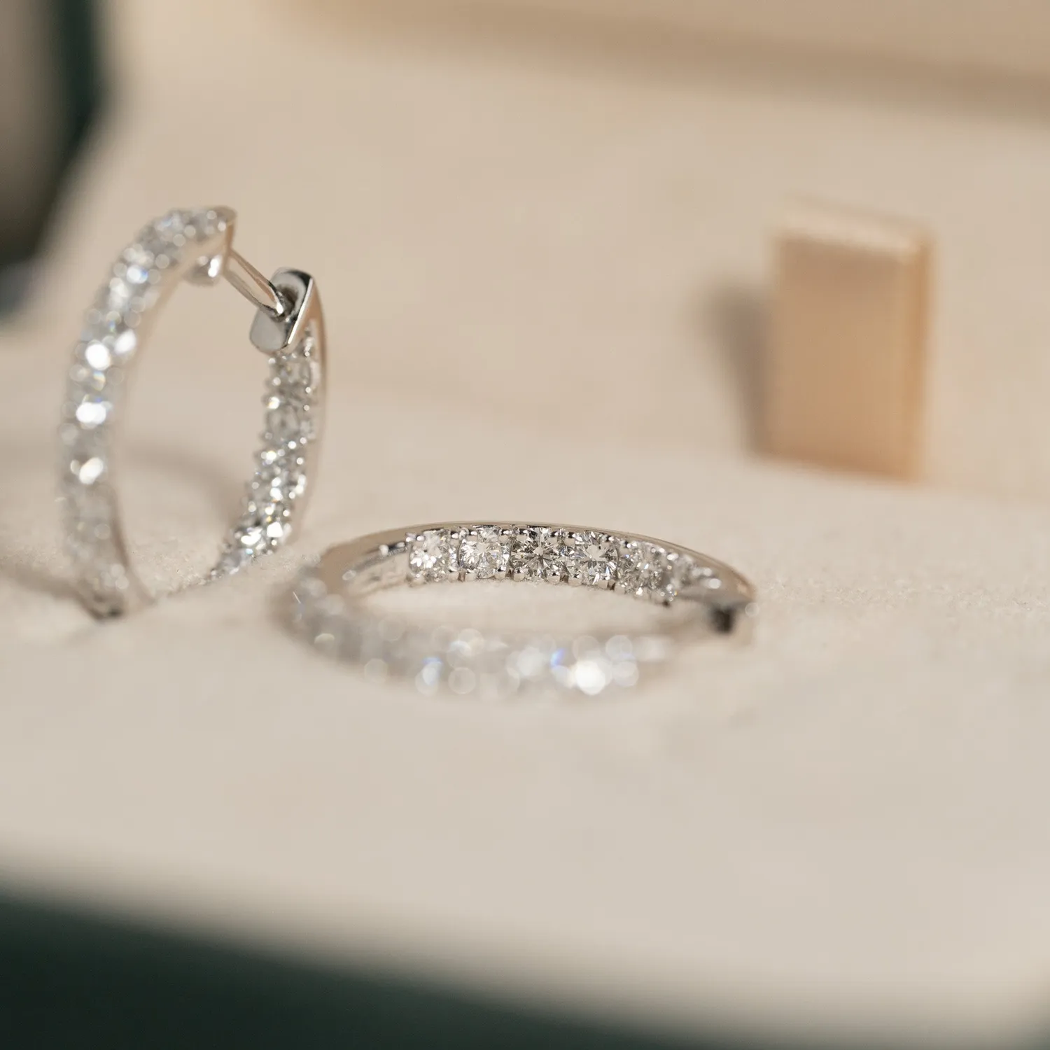 Sisi Copenhagen Double Set creoler hvidguld 0,8 ct