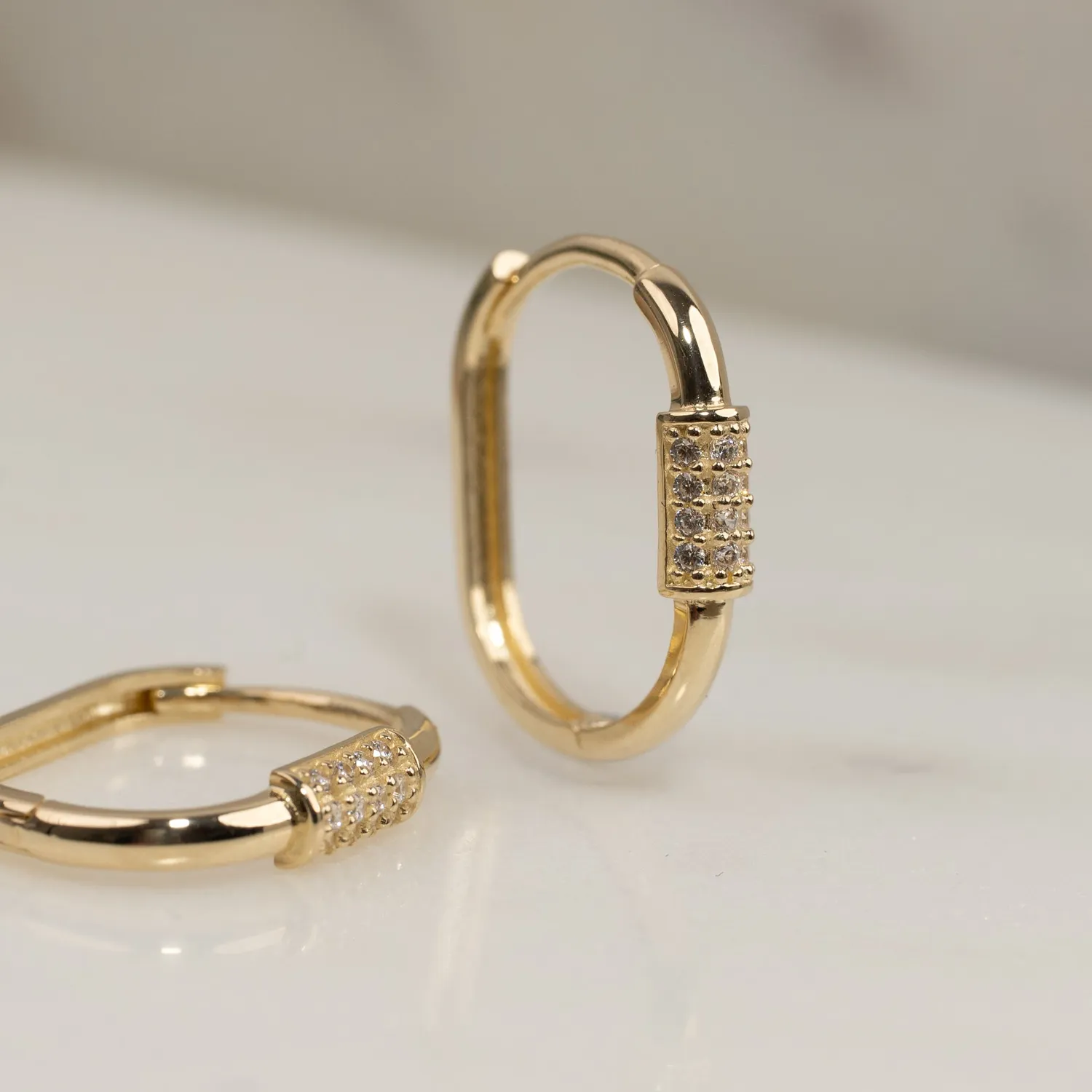 Sisi Copenhagen Viktoria Crystal creoler guld zirkonia par