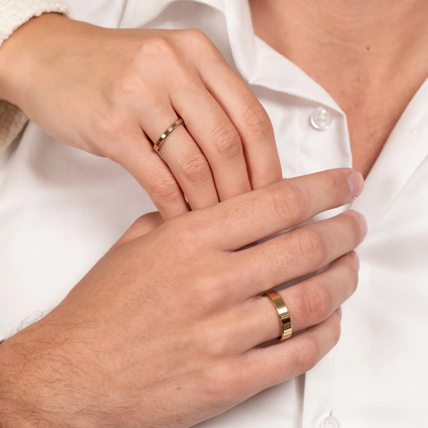 Sisi Copenhagen Beveled Flat Comfort vielsesring guld 2mm