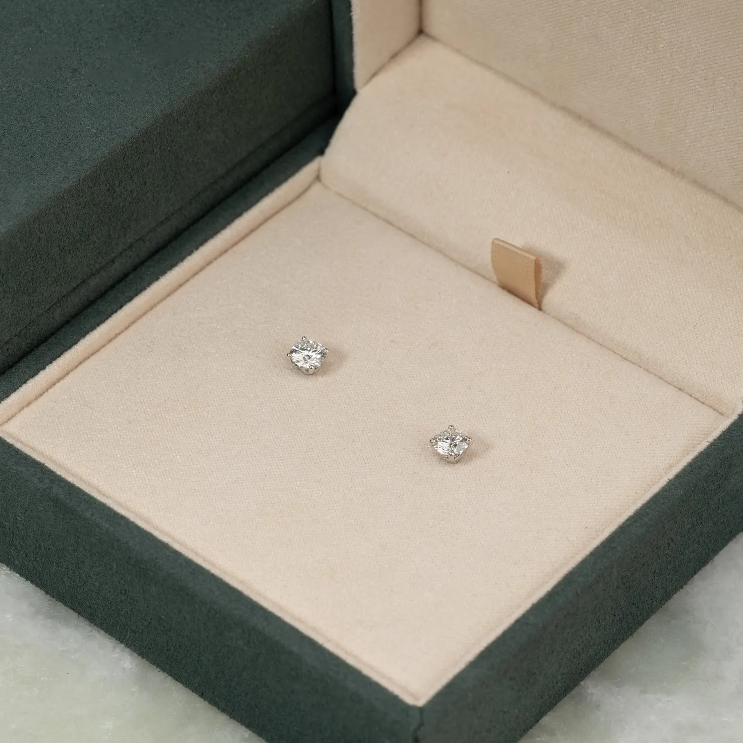 Sisi Copenhagen Classic Solitaire Lab-Diamond 0.8ct ørestikker hvidguld