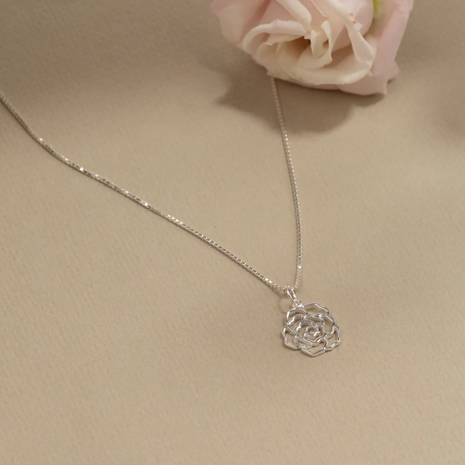 Sisi Copenhagen Rosa vedhæng sølv 925 rose 12 mm