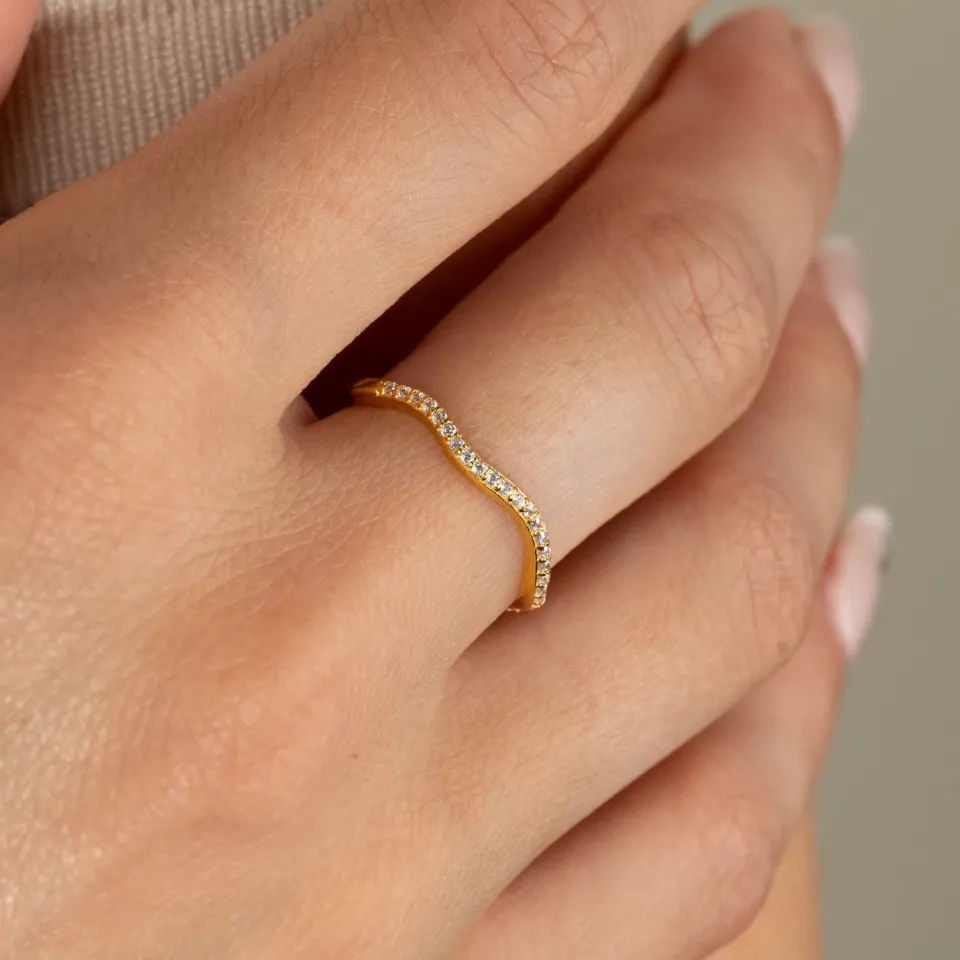 Sisi Copenhagen Gaia ring forgyldt zirkonia