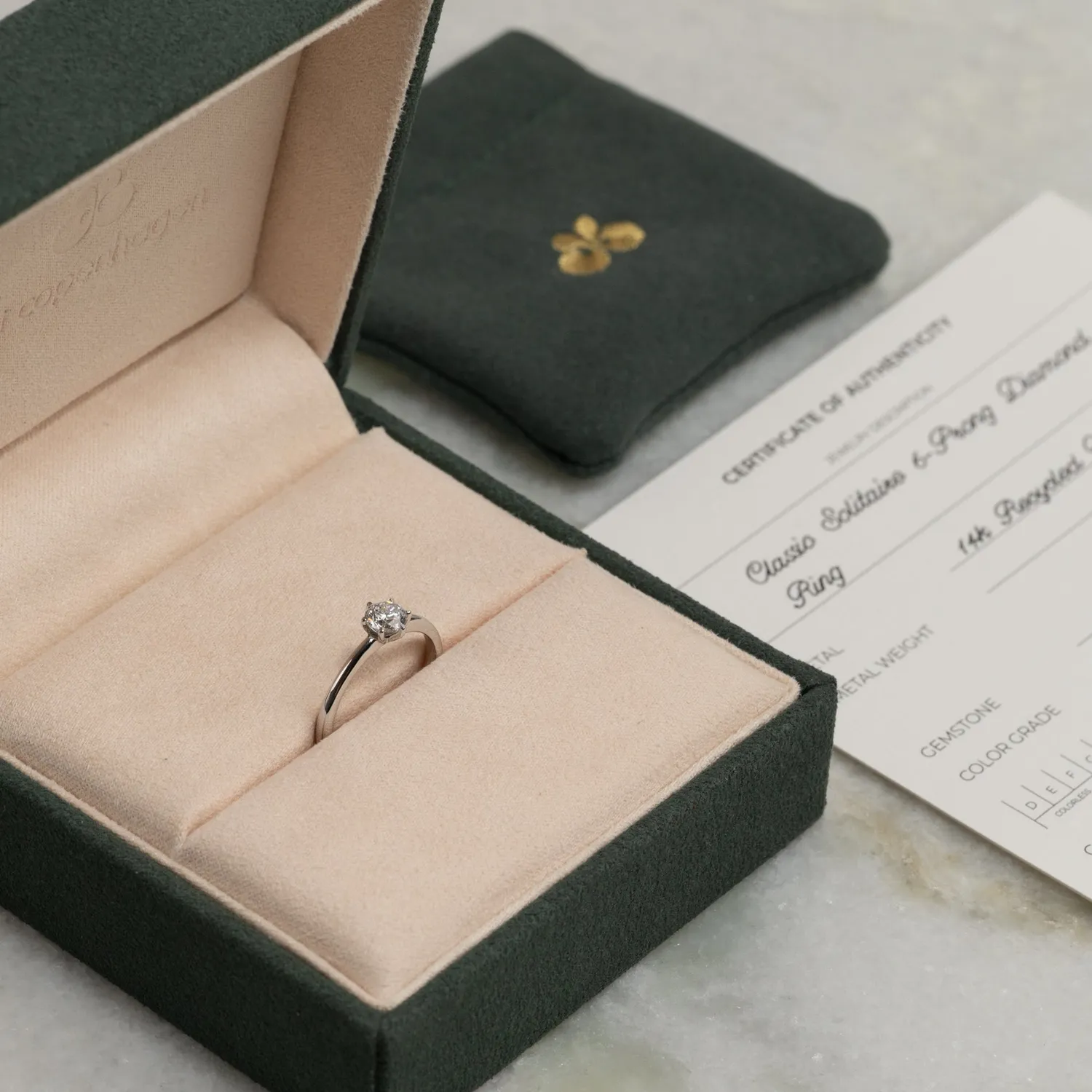 Sisi Classic Solitaire 6-Prong diamantring 0,5 ct hvidguld