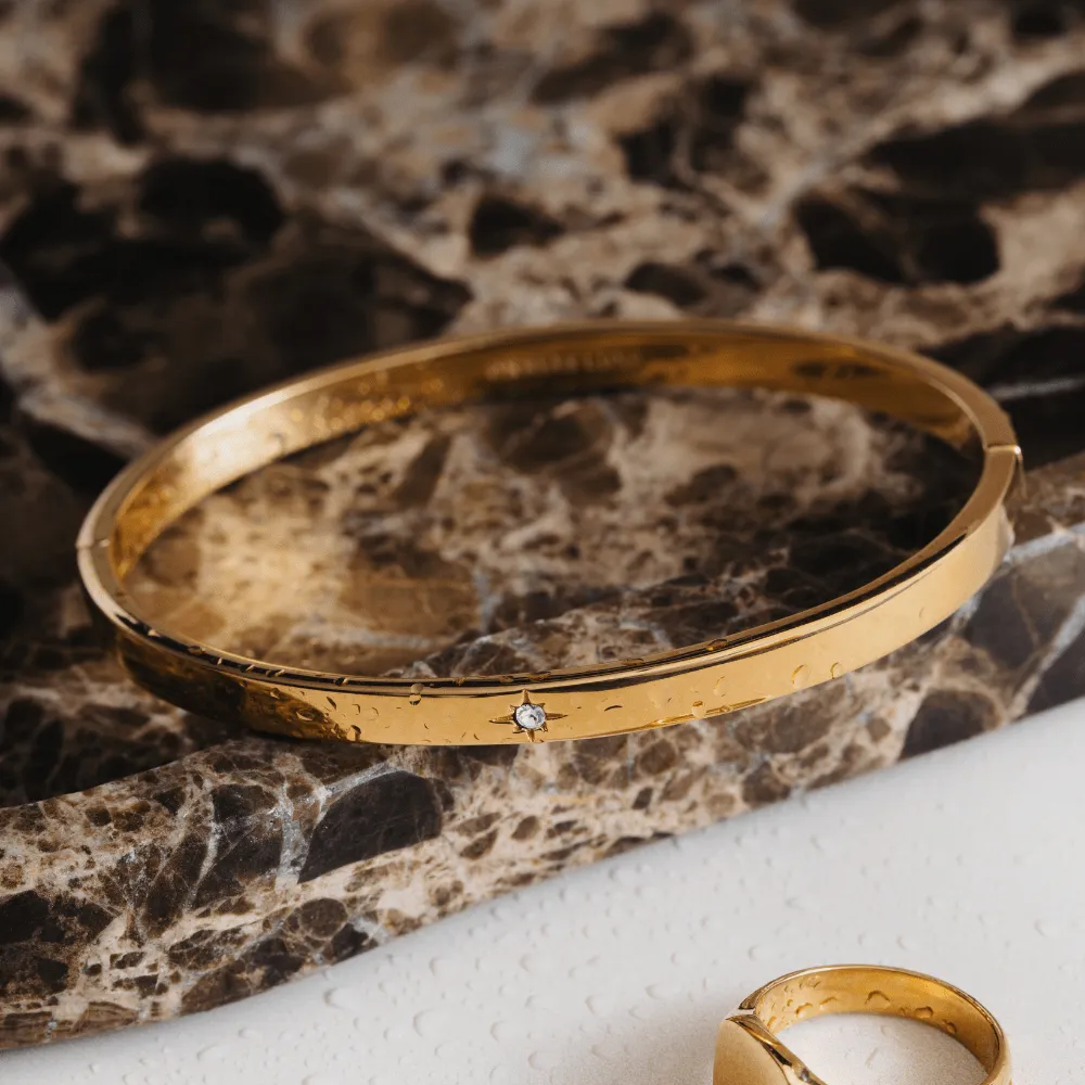 Orelia LUXE Crystal Starburst bangle armbånd guld