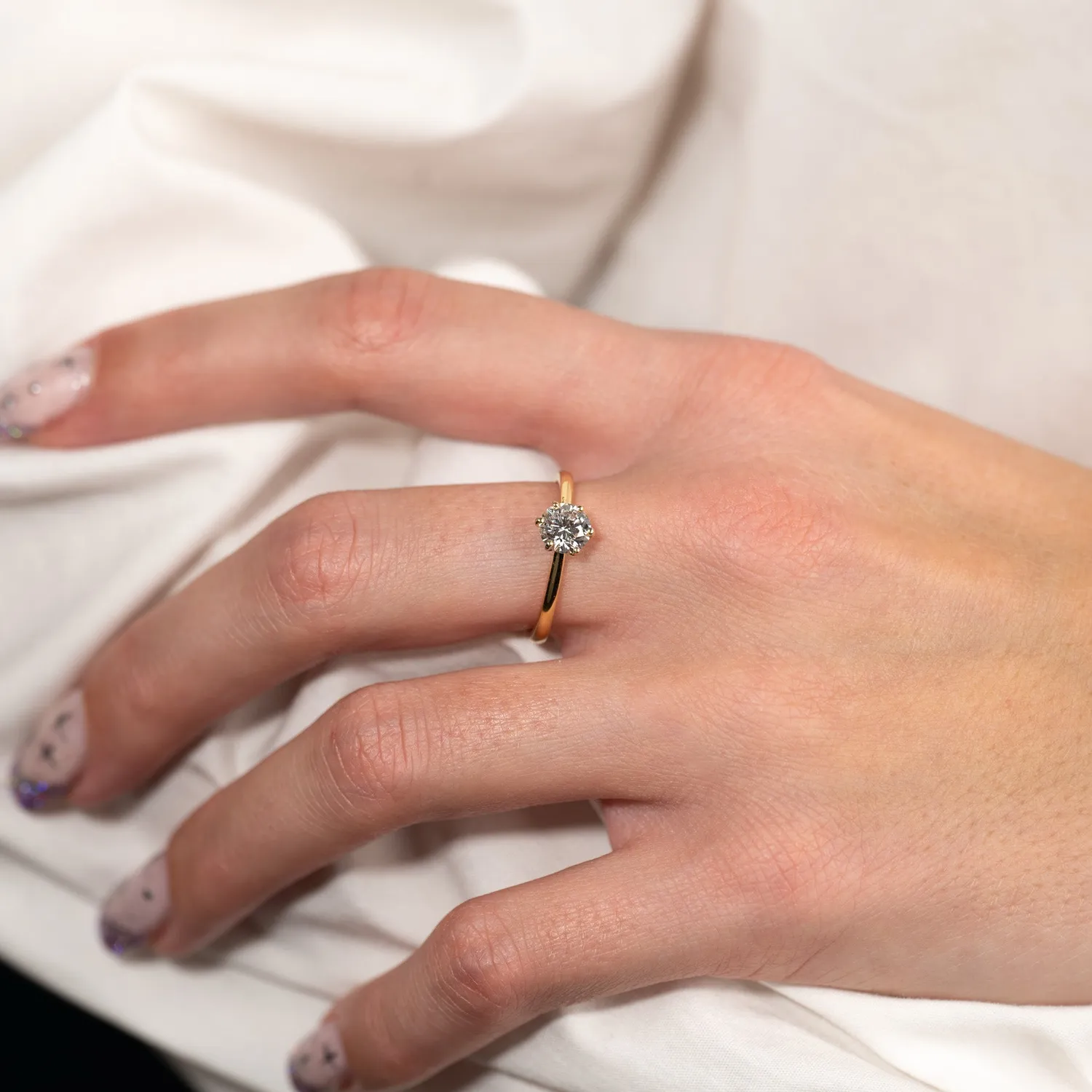 Sisi Copenhagen Classic Solitaire ring 0,75 ct 14 kt guld