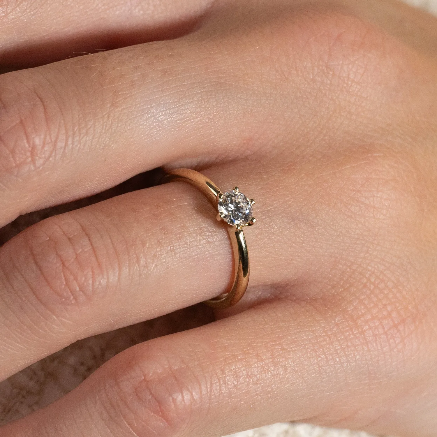 Sisi Copenhagen Solitaire diamantring 0,5ct 14kt guld
