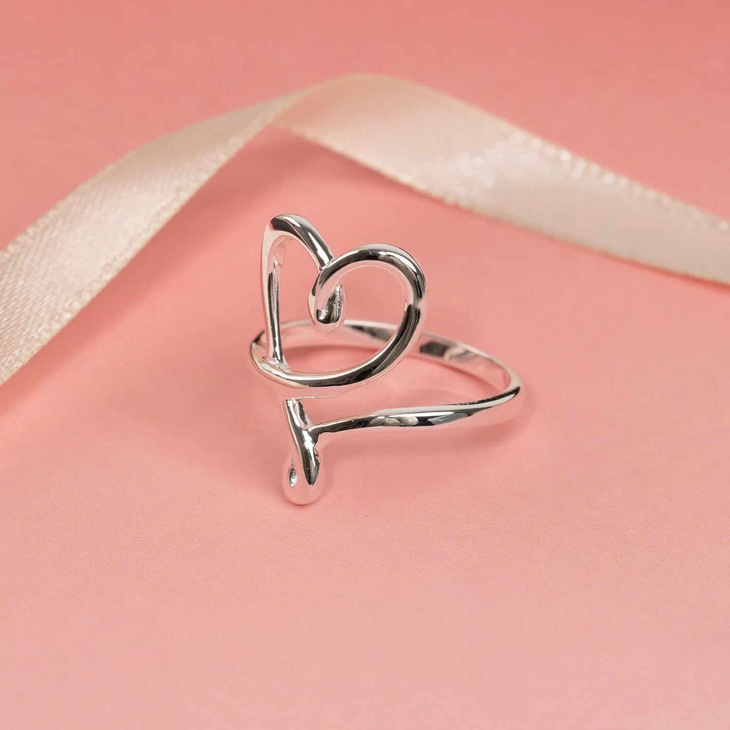 Sisi Copenhagen Sofia Silver ring sølv hjerte 13x20 mm