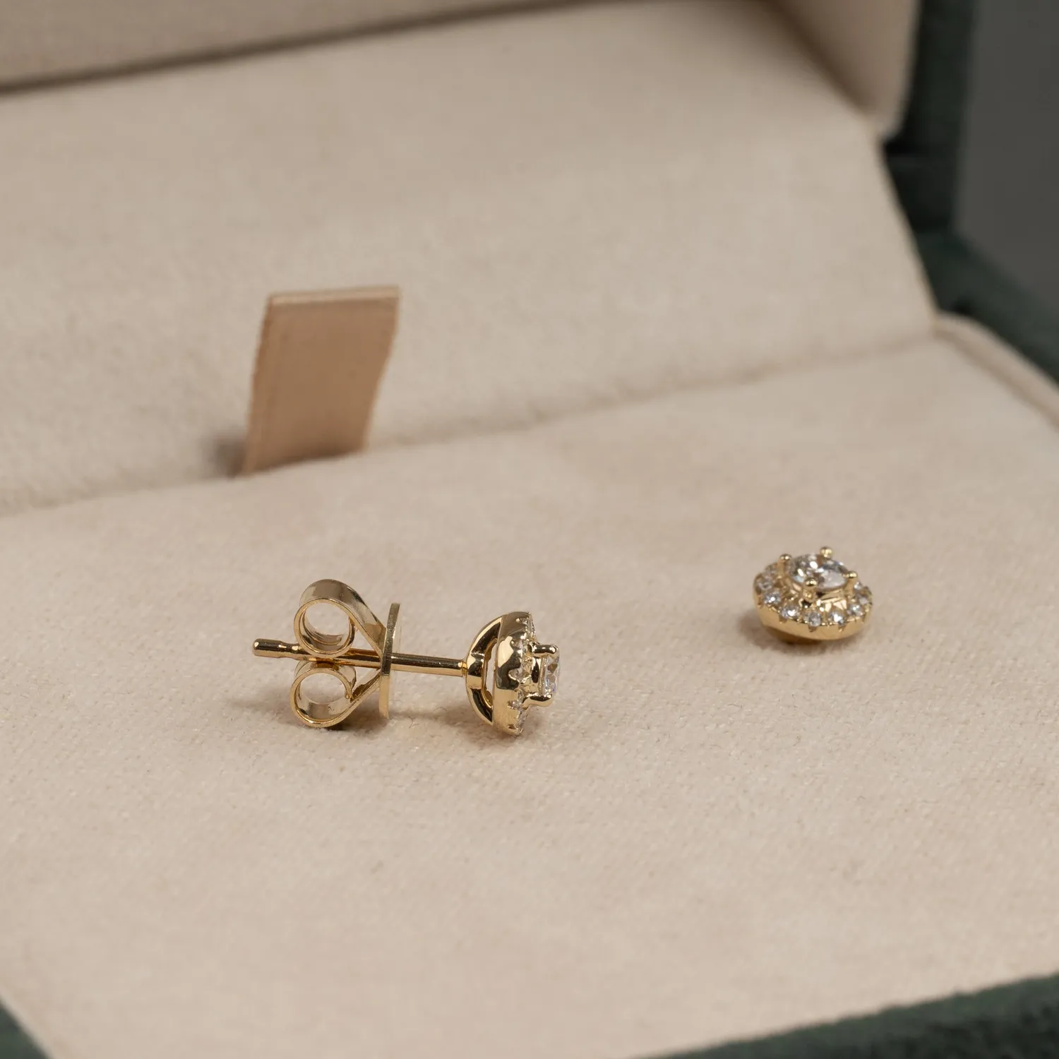 Sisi Copenhagen Halo lab-diamond ørestikker 0,33 ct 14 kt guld