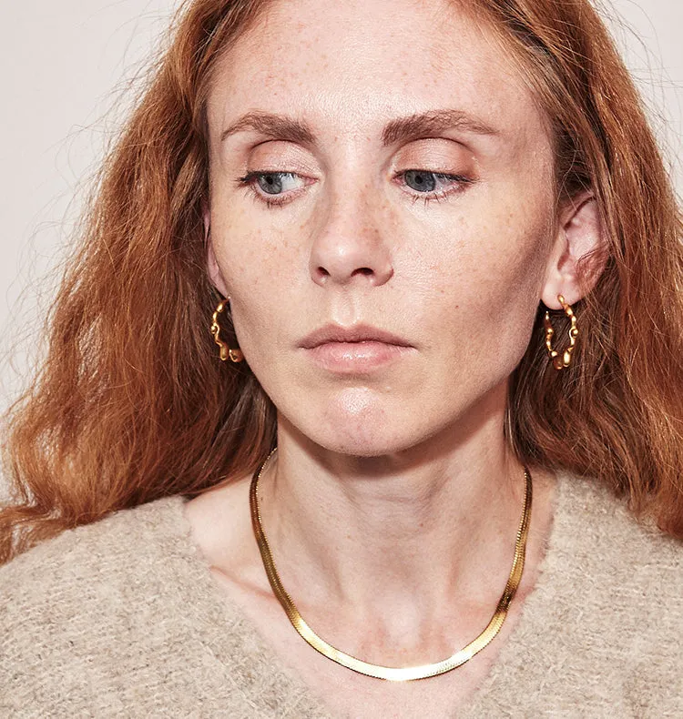 Wos Bonnie halskæde guld slangekæde 45 cm