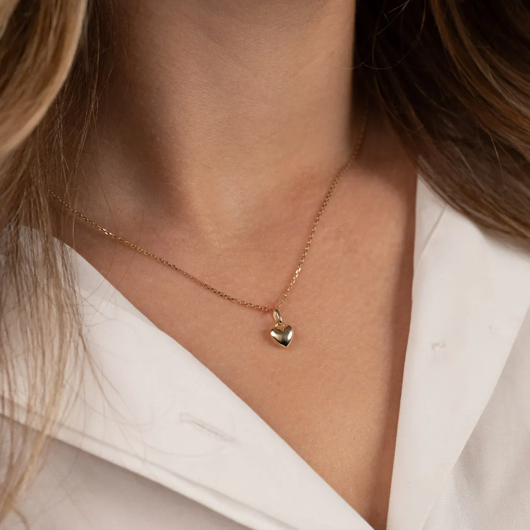 Sisi Copenhagen Heart guld vedhæng hjerte 7 mm
