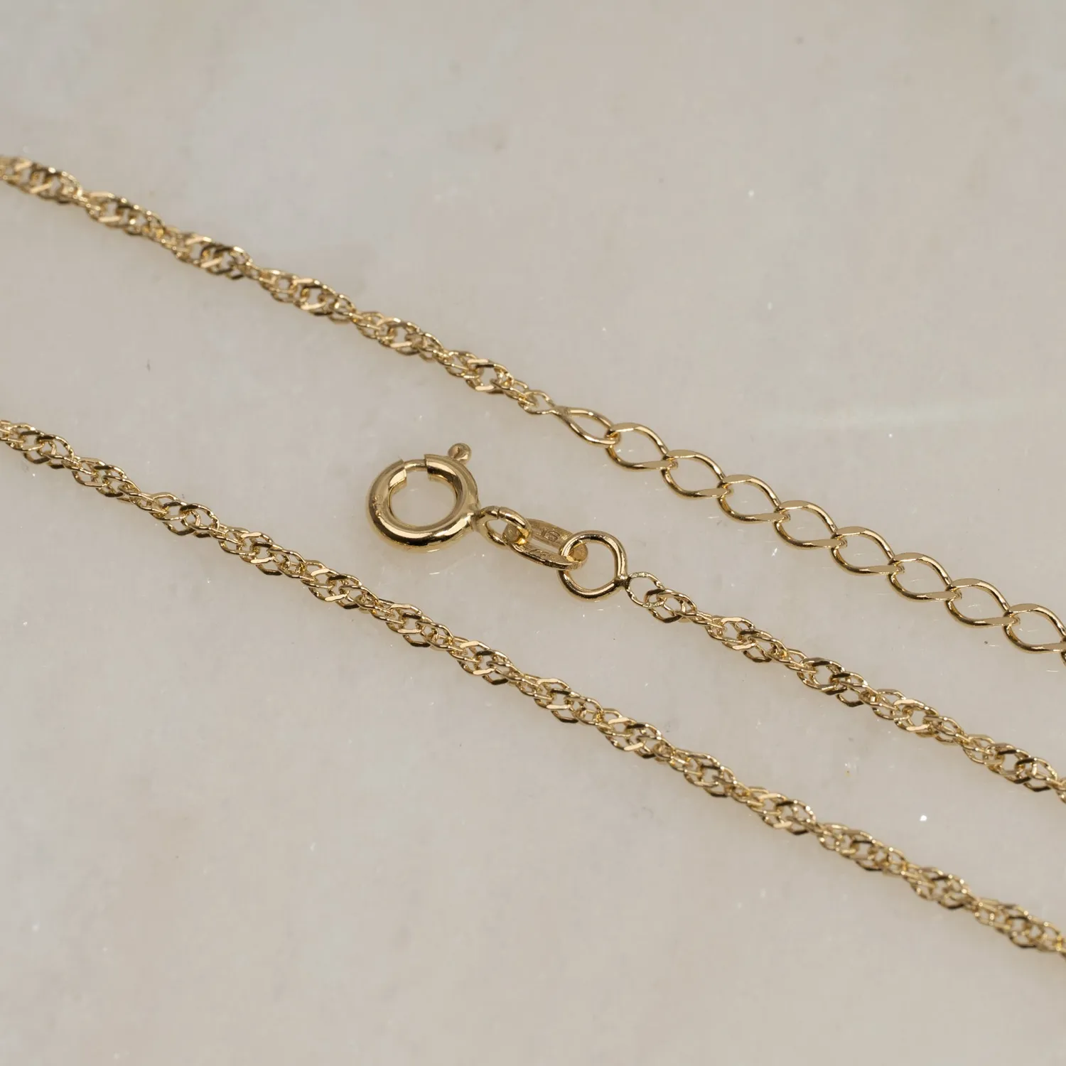 Sisi Copenhagen Leonora Solid Gold Chain halskæde 9 kt 42+3 cm