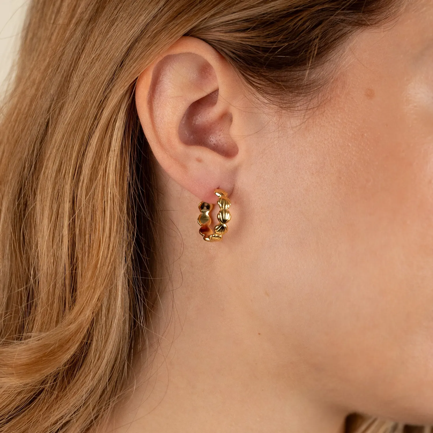 Sisi Copenhagen Merina Golden creoler musling 20 mm