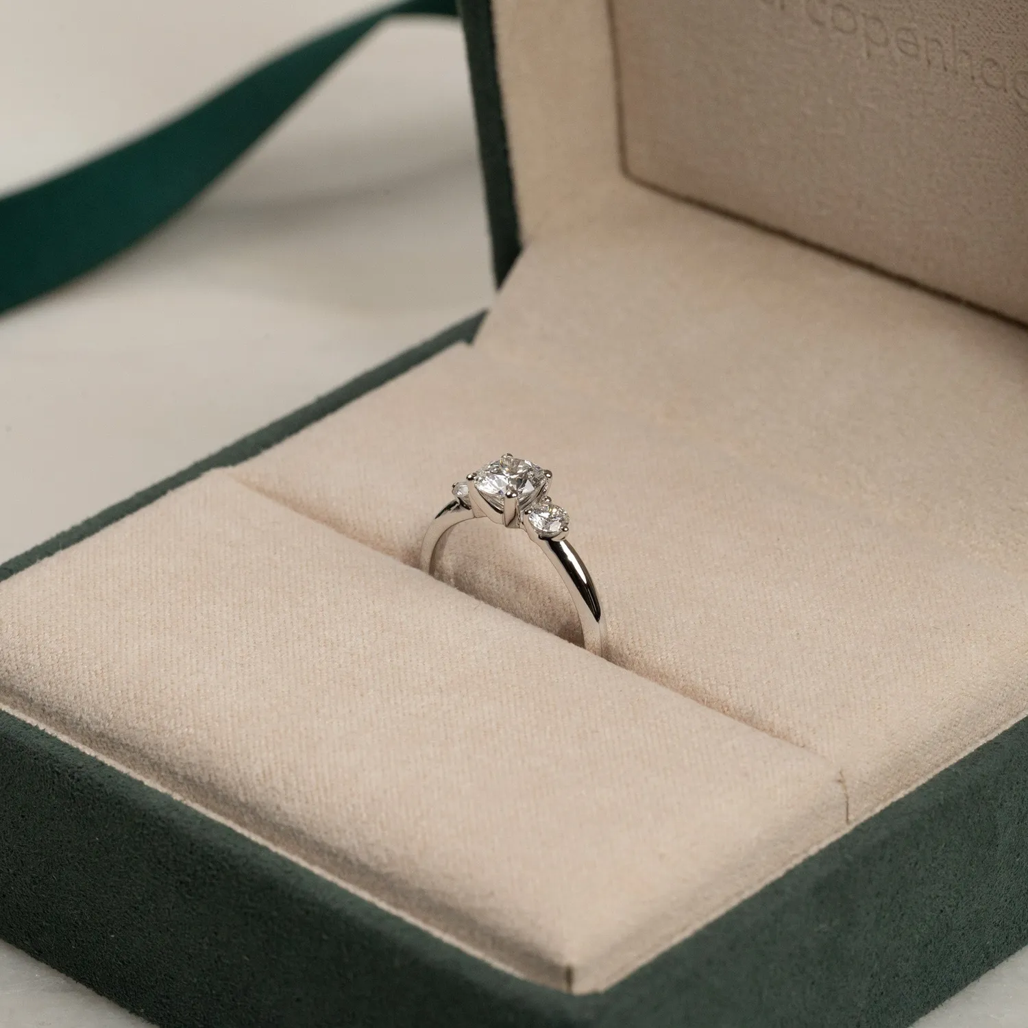 Sisi Copenhagen Round Trilogy ring 1,0 ct hvidguld lab-diamant