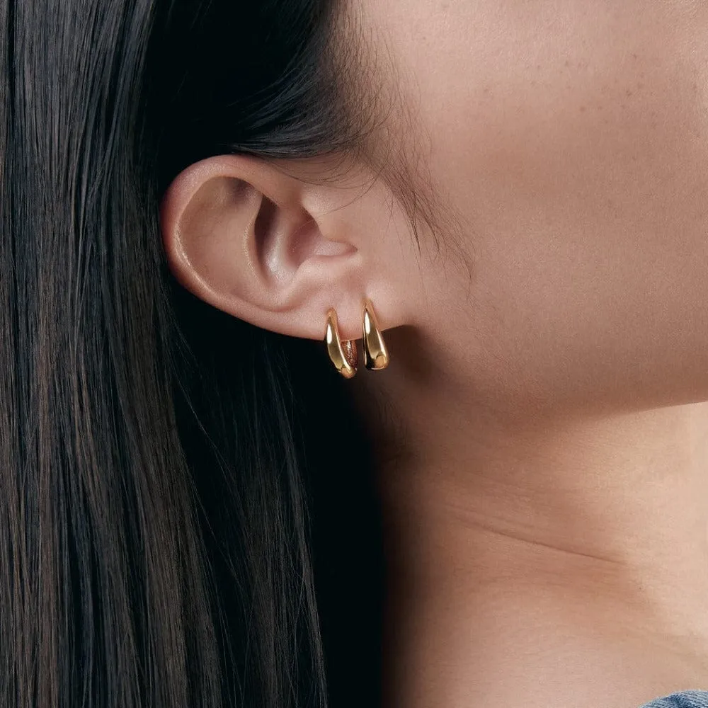 Orelia Tapered Hoop øreringe guld forgyldt