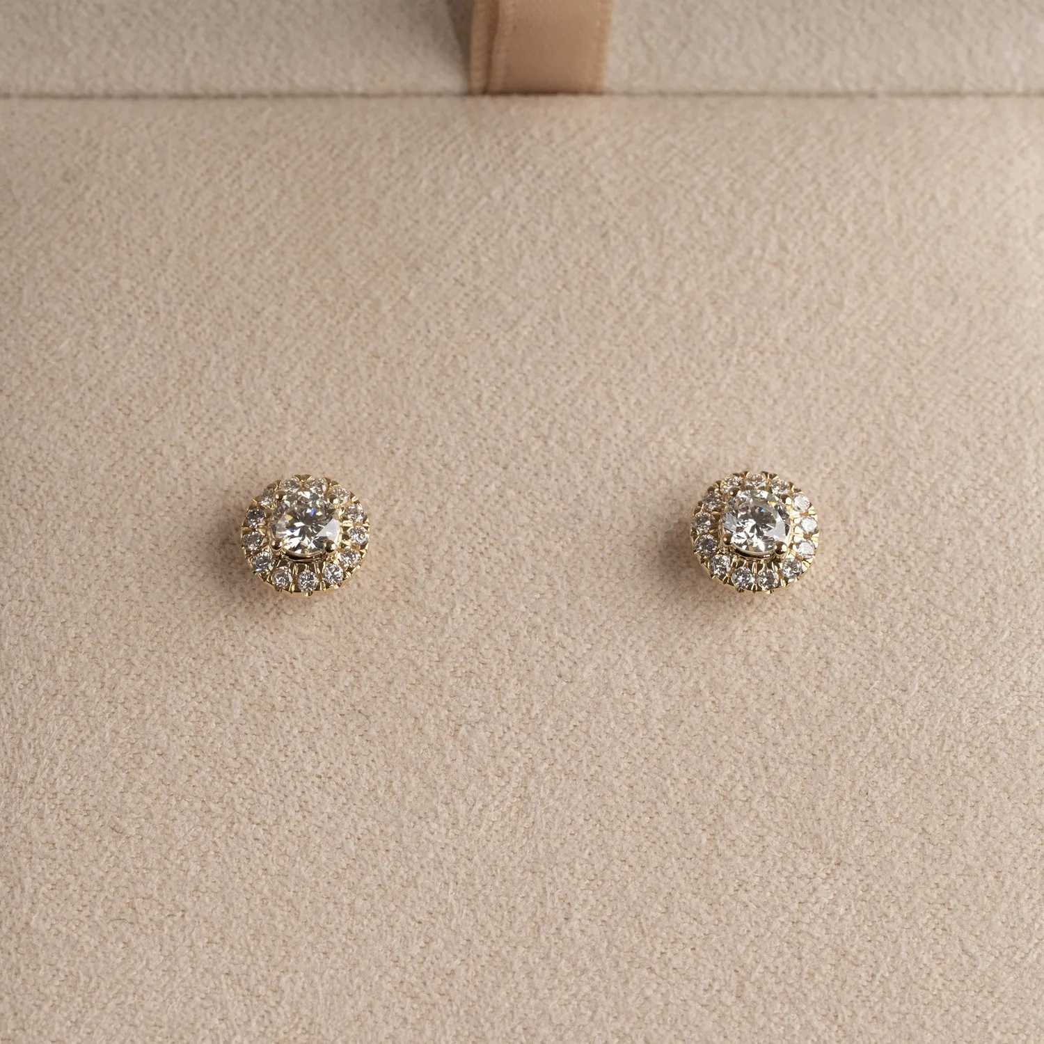 Sisi Copenhagen Halo diamantørestikker 14 kt guld 0,65 ct