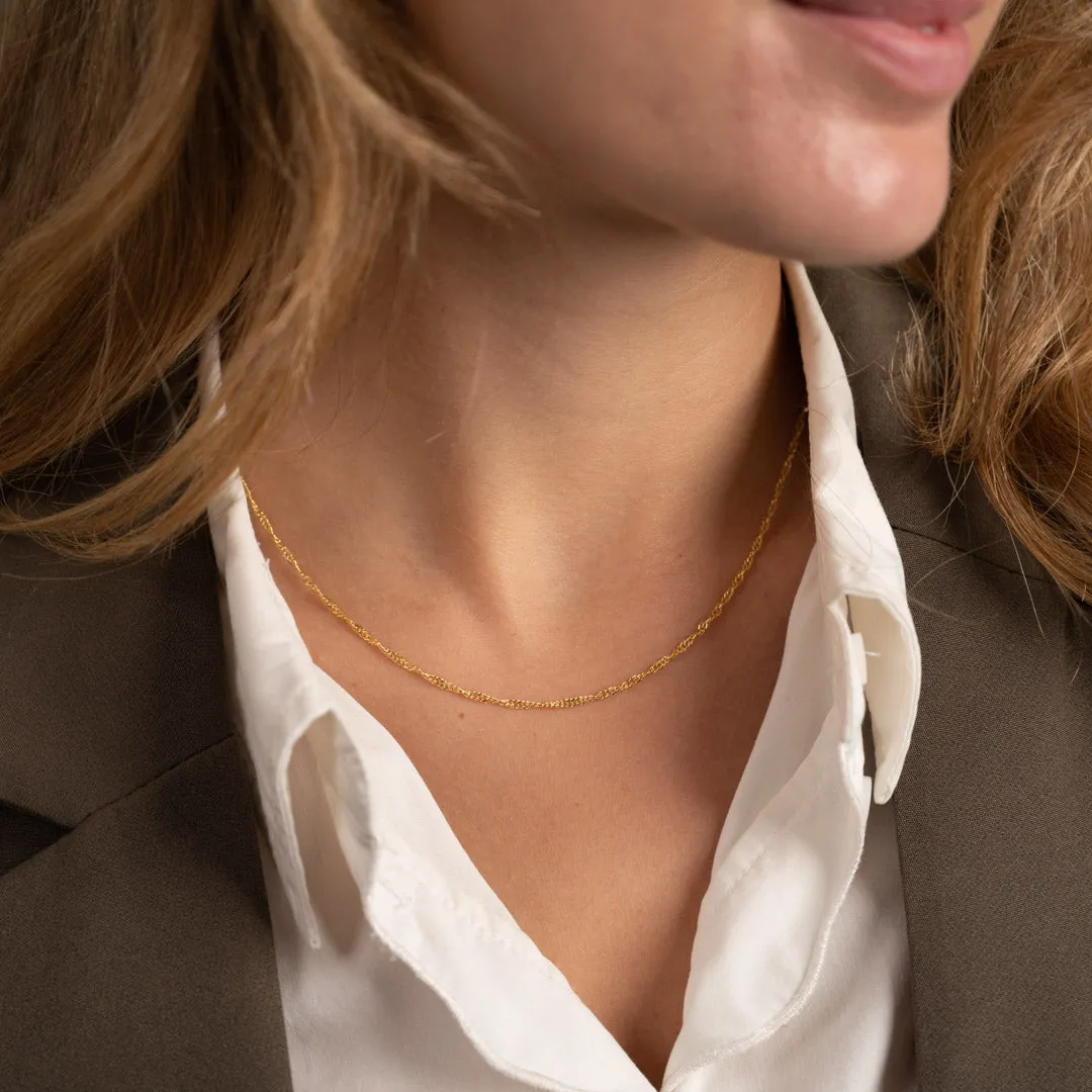 Sisi Copenhagen Leonora Solid Gold Chain halskæde 9 kt 42+3 cm