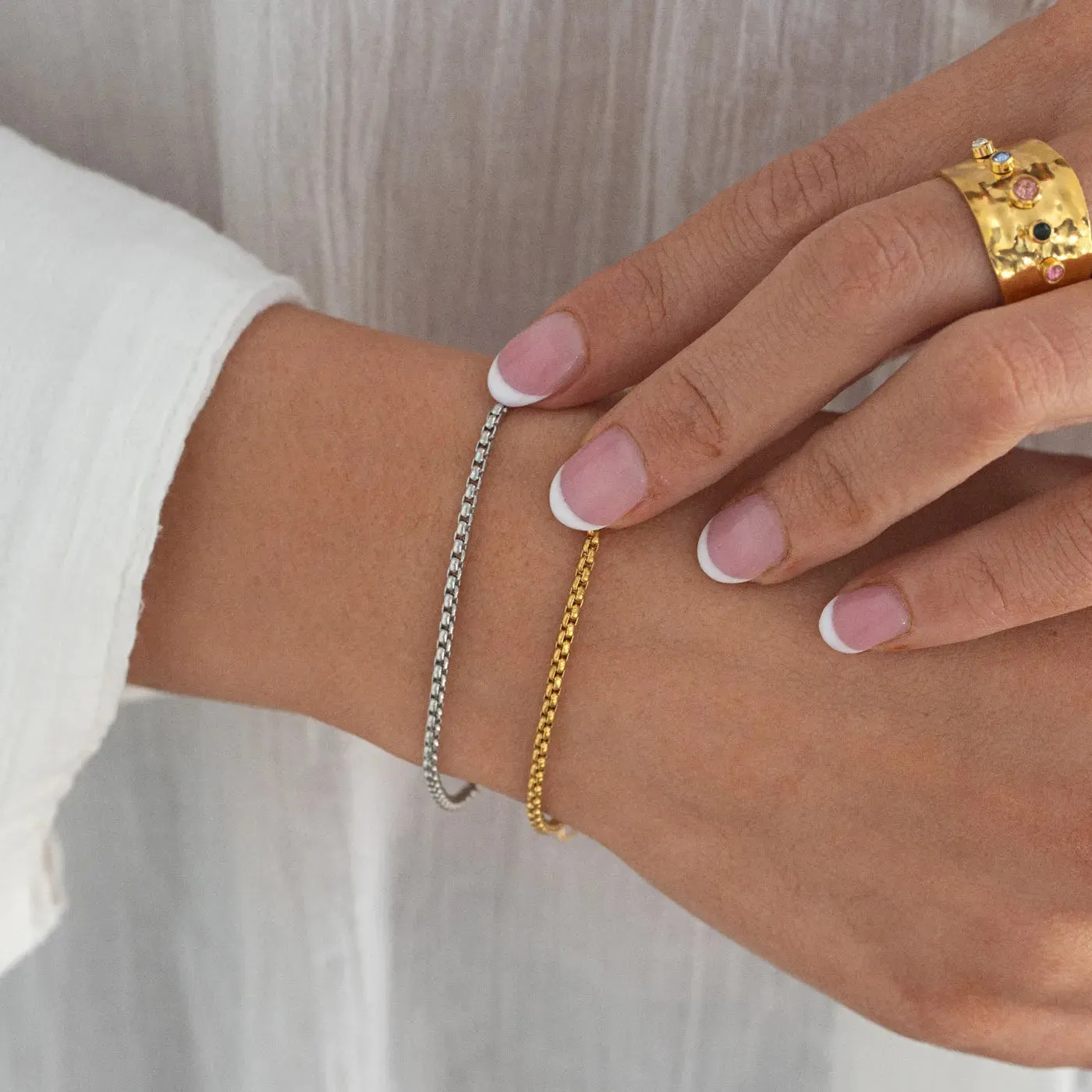TIMI OF SWEDEN Nori armbånd guld 16+3 cm rustfrit stål