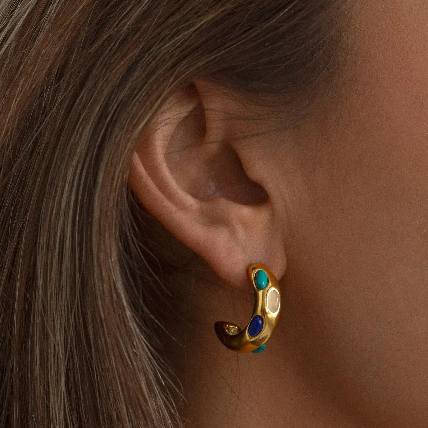 TIMI OF SWEDEN Elena øreringe hoops guld 22 mm