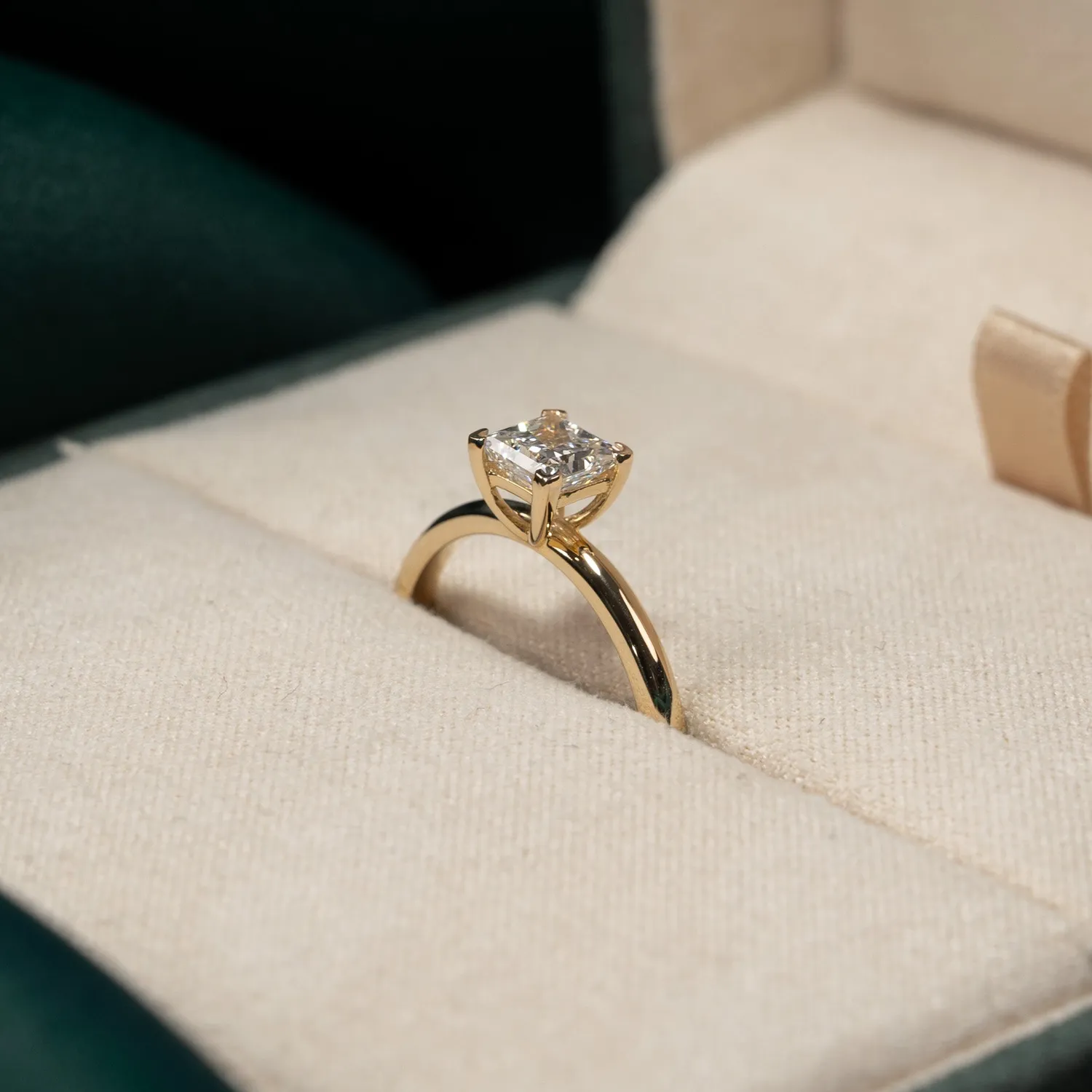 Sisi Copenhagen Solitaire Princess-Cut Lab-Diamond ring 0,75ct str 54 guld