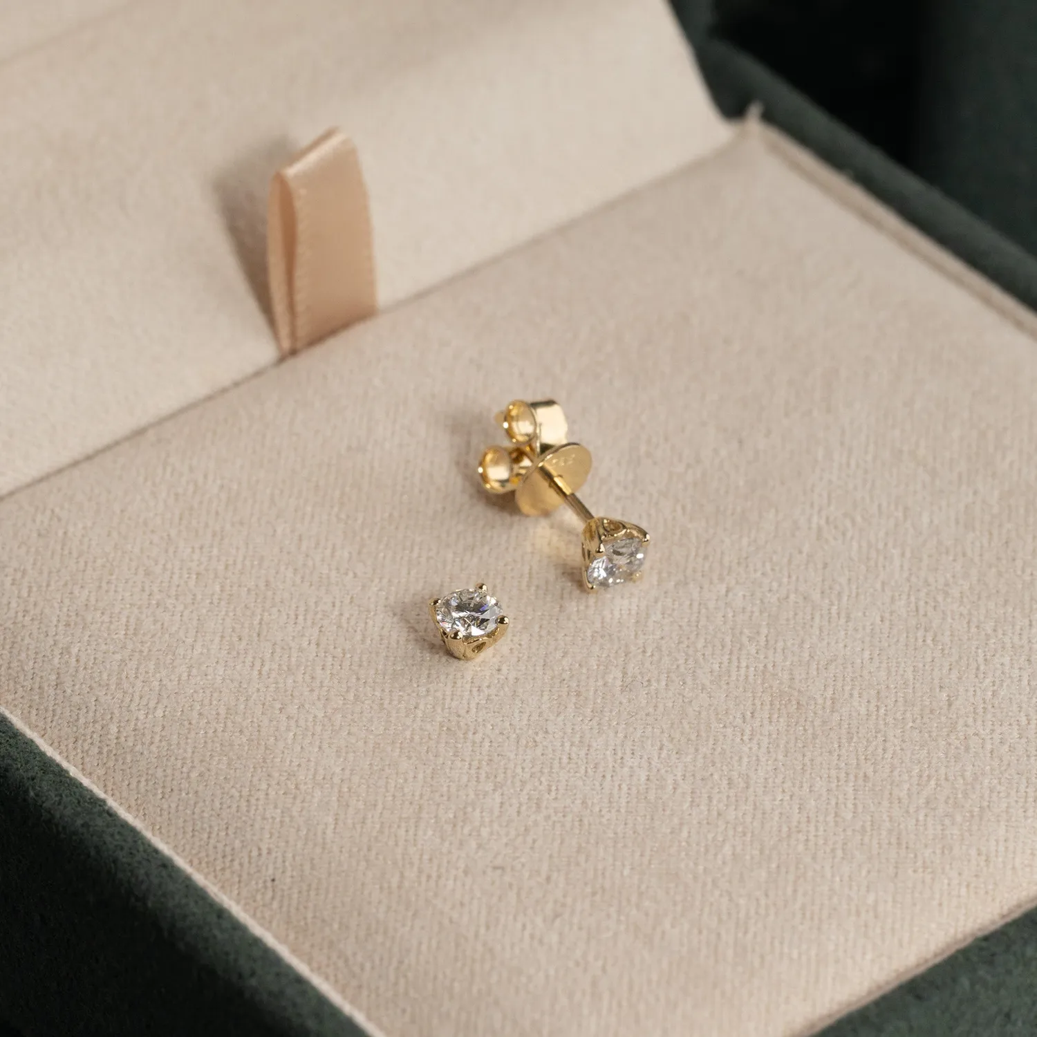 Sisi Copenhagen Classic Solitaire ørestikkere guld 0,5 ct