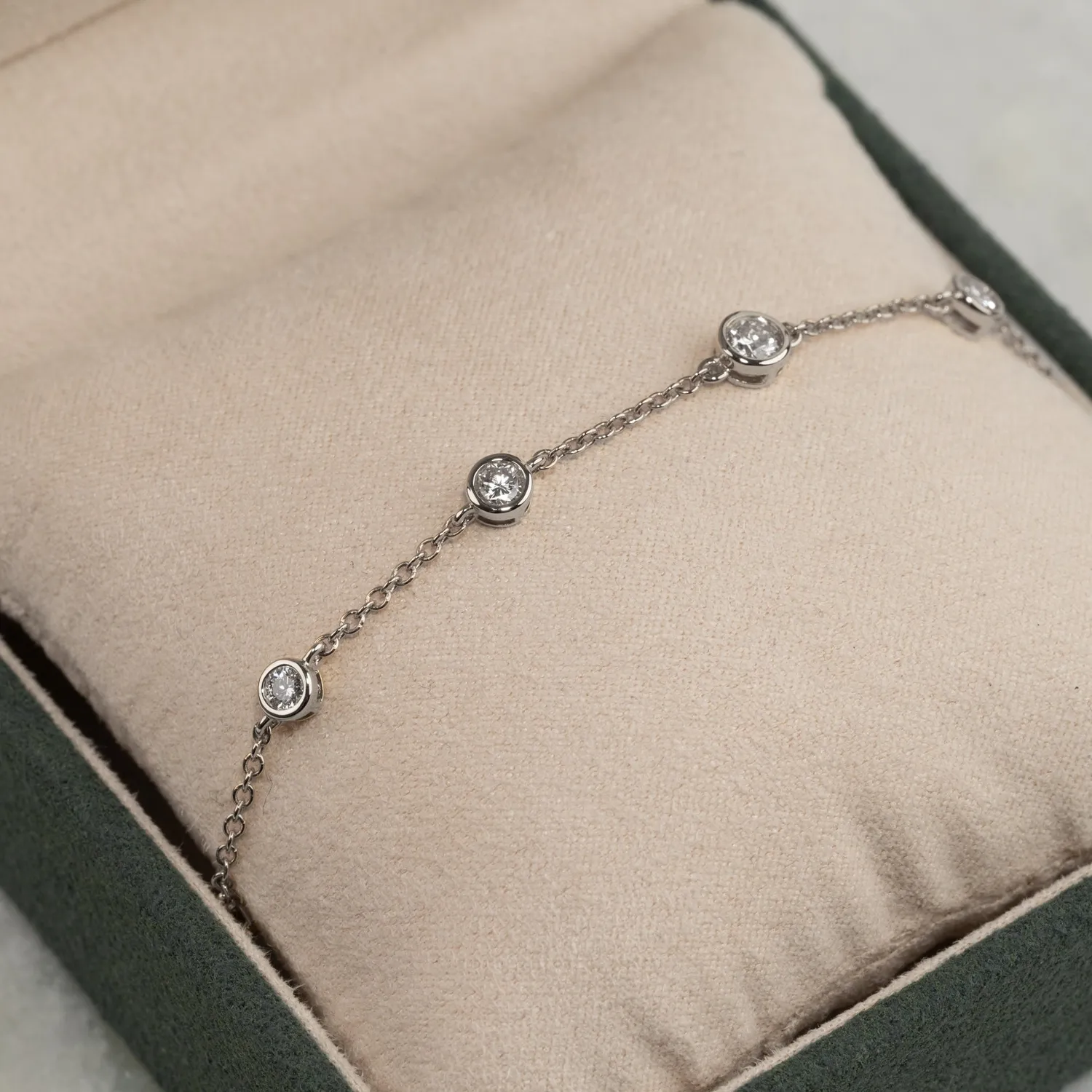 Sisi Copenhagen Graduating Bezel armbånd hvidguld 0,75 ct lab