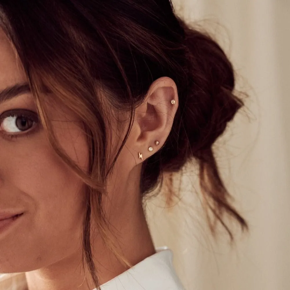 Orelia Crystal Lightning Ear Party øreringe guld 3 par Swarovski